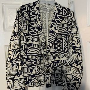 Forever 21 Ladies blazer. Size Small, blue/white